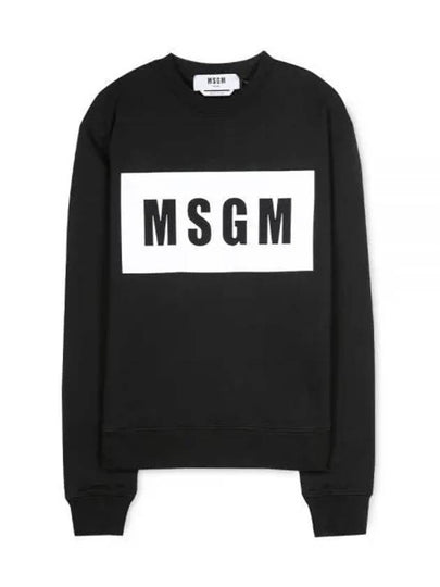 Box Logo Print Sweatshirt Black - MSGM - BALAAN 2