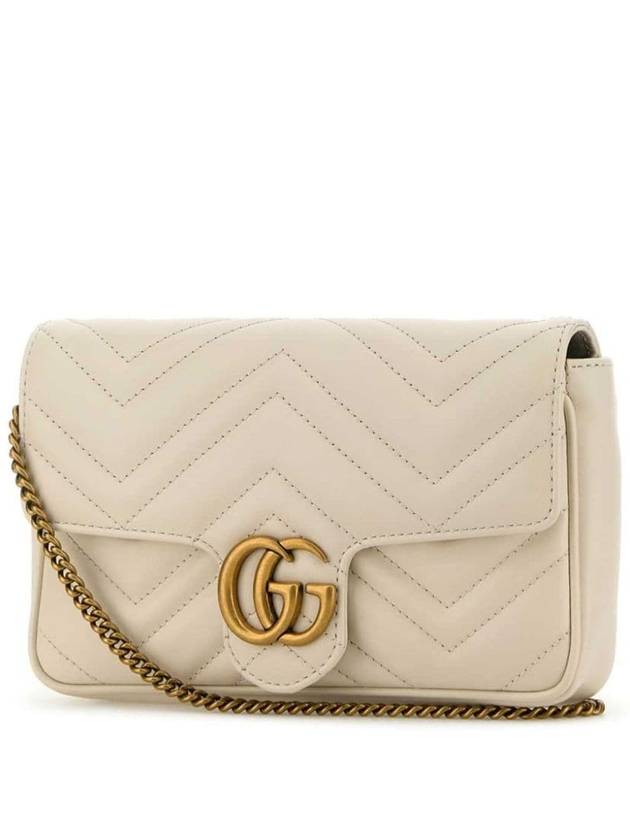 GG Marmont Chain Mini Bag White - GUCCI - BALAAN 4