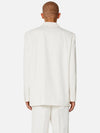 Double Brested Tailored Jacket White - AMI - BALAAN 3