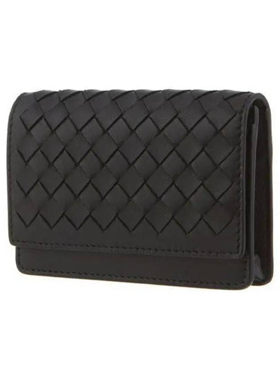 Intrecciato Leather Card Wallet Black - BOTTEGA VENETA - BALAAN 2