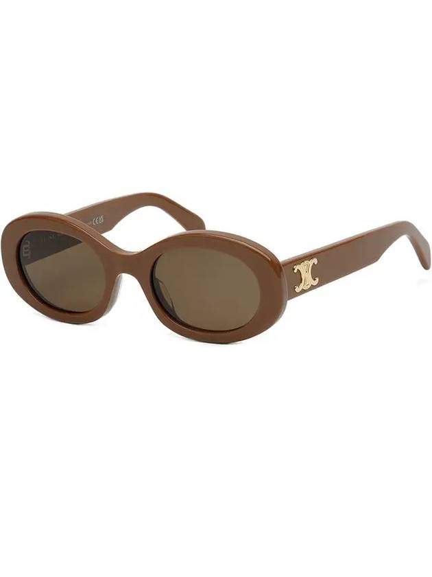 Eyewear Triomphe Logo Temple Sunglasses Brown - CELINE - BALAAN 8