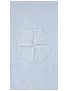 Logo Beach Towel Sky Blue - STONE ISLAND - BALAAN 1