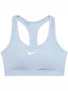 Genuine W Swoosh Medium Support Pad Sports Bra DX6822 440 - NIKE - BALAAN 1