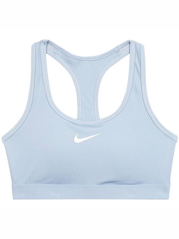 Genuine W Swoosh Medium Support Pad Sports Bra DX6822 440 - NIKE - BALAAN 1