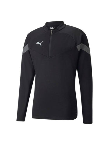 Team Final Training 1/4 Zip Long Sleeve T-Shirt Black - PUMA - BALAAN 1