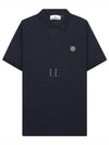 Men's Logo Patch Polo Shirt Navy - STONE ISLAND - BALAAN 2