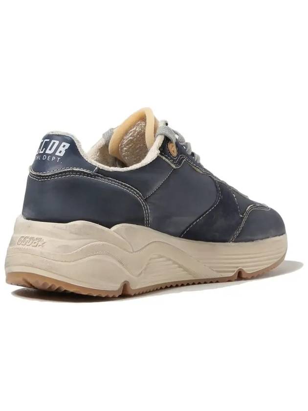 White Star Print Nylon Low Top Sneakers Dark Blue - GOLDEN GOOSE - BALAAN 5