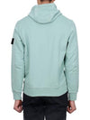 Logo Patch Drawstring Hoodie Green - STONE ISLAND - BALAAN 4