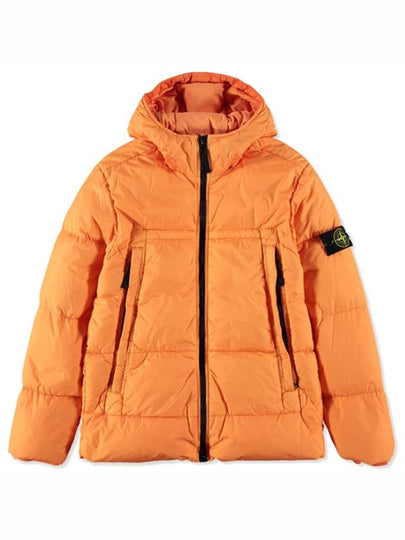 Men's Crinkle Reps Hooded Down Padding Orange - STONE ISLAND - BALAAN 2