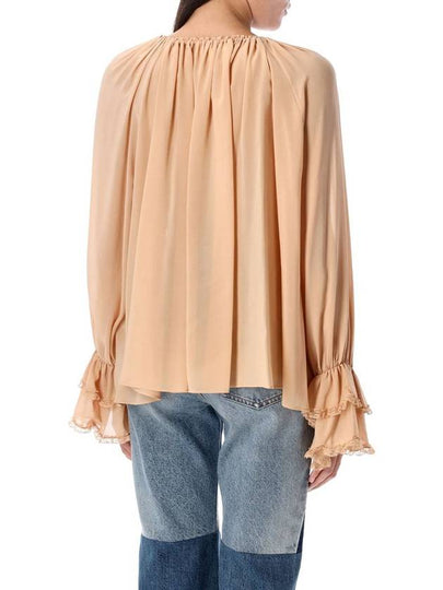 Chloé Gathered V-Neck Top - CHLOE - BALAAN 2