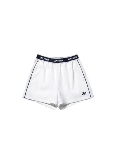 YONEX 245PH004F White Women s Logo Jacquard Shorts - YOUNESS - BALAAN 1