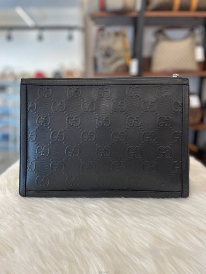 Daol Sangin Store GG Emboss Leather Pouch Black 646449 Condition B - GUCCI - BALAAN 2