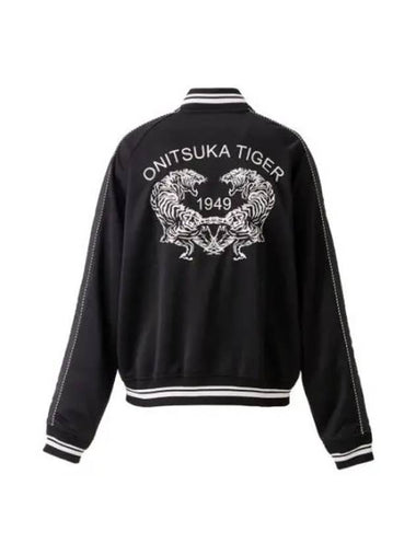 Back Tiger Embroidery Track Jacket Black - ONITSUKA TIGER - BALAAN 1