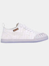 Women's FF Logo Canvas Low Top Sneakers White - FENDI - BALAAN 2