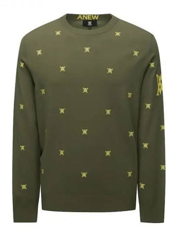 Anew Men s Monogram Logo Point Pullover Knit SweaterKH Domestic Product GQCY23021060103 - ANEWGOLF - BALAAN 1