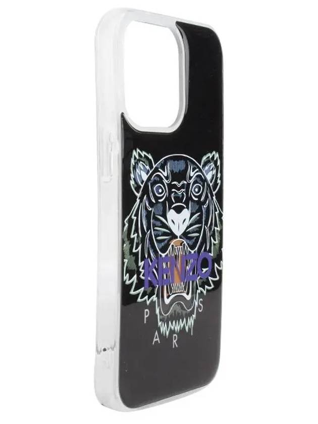 Tiger Logo Print IPhone 13 Promax Phone Case Black - KENZO - BALAAN 4