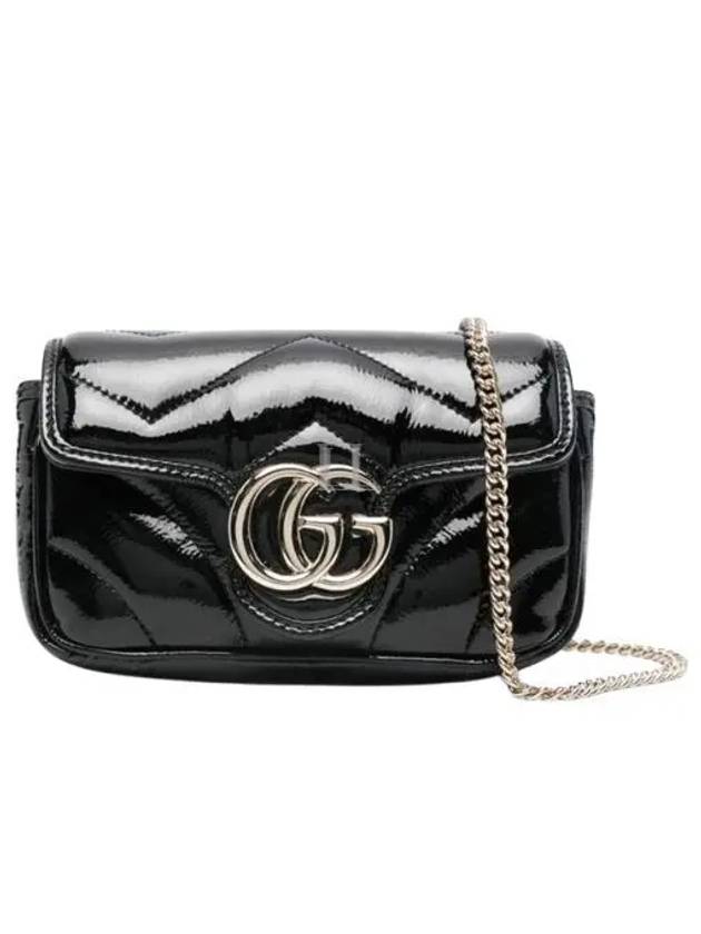 GG Marmont Super Mini Cross Bag Black - GUCCI - BALAAN 2