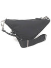 Re Nylon Triangle 1BH190 R064 Black Fabric Saffiano Shoulder Bag - PRADA - BALAAN 3