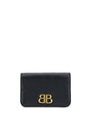 Logo Plaque Monaco Card Wallet Black - BALENCIAGA - BALAAN 1