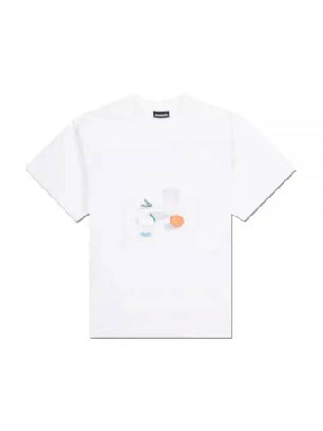 Jacquemus Table Short Sleeve T Shirt White Blue 22E225JS012 2240 - JACQUEMUS - BALAAN 1