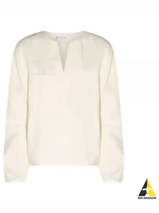 Arseine Linen Wool Blend Shirt Ivory - LORO PIANA - BALAAN 2