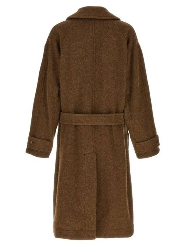 Alpaca Wool Duffel Coat Brown - LEMAIRE - BALAAN 3