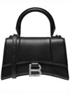 Hourgrass Grained Calfskin Small Shoulder Bag Black - BALENCIAGA - BALAAN 1