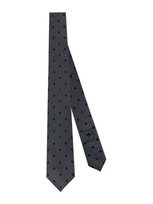 Bee Silk Tie Grey - GUCCI - BALAAN 2