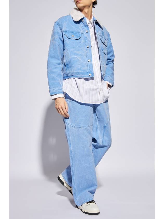 Padded Denim Jacket Powder Blue - ACNE STUDIOS - BALAAN 3