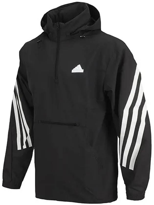 Future Icon 3 Stripes Woven Windbreaker Black - ADIDAS - BALAAN 3