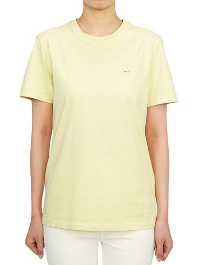 Baby Fox Patch Regular Short Sleeve T-Shirt Yellow - MAISON KITSUNE - BALAAN 2