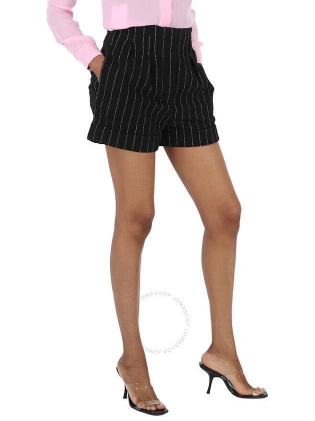 Moschino Ladies Black Stretch Pinstripe Shorts, Brand Size 40 (US Size 6) - MOSCHINO - BALAAN 3