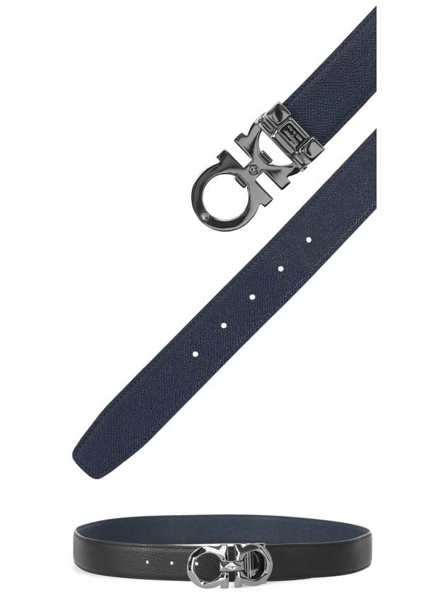 Gancini Double Sided Free Cutting 67 A161 ULTRAMARINE 749909 Men s Belt - SALVATORE FERRAGAMO - BALAAN 3