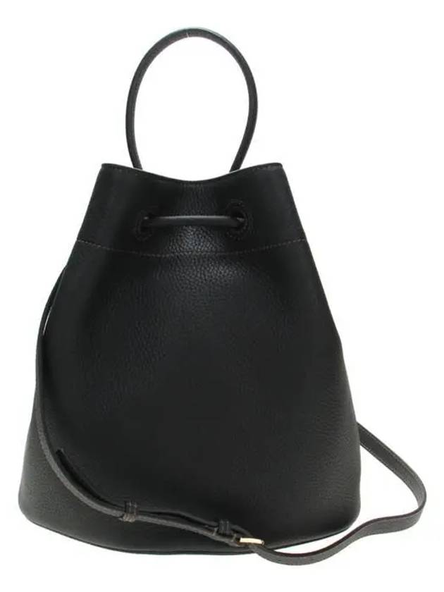 Small Grainy Leather TB Bucket Bag Black - BURBERRY - BALAAN 4