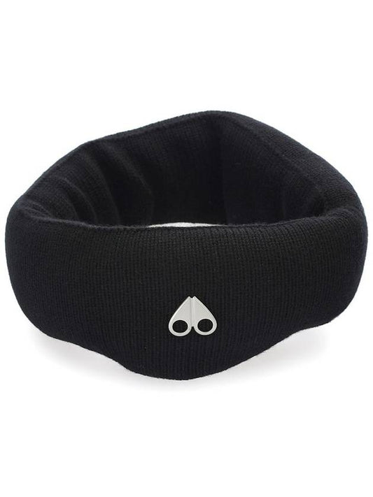 Logo Woodhull Headband Black - MOOSE KNUCKLES - BALAAN 2