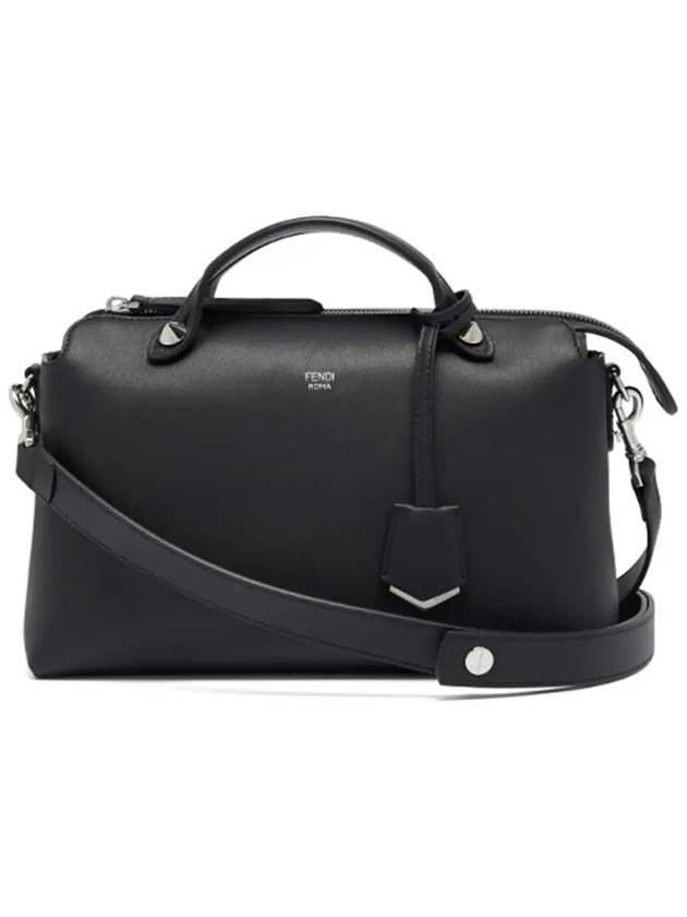 By The Way Boston Leather Medium Tote Bag Black - FENDI - BALAAN 5