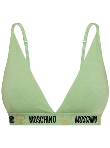 Moschino Bra With Logo, Women's, Green - MOSCHINO - BALAAN 1