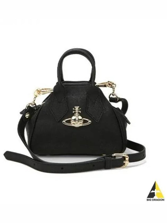 23SS Women's Saffiano Mini Tote Bag Black 45030009 L001N - VIVIENNE WESTWOOD - BALAAN 1