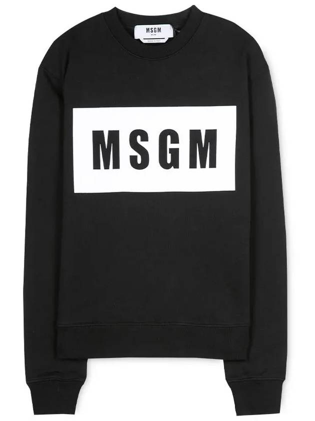 Box Logo Print Sweatshirt Black - MSGM - BALAAN 4