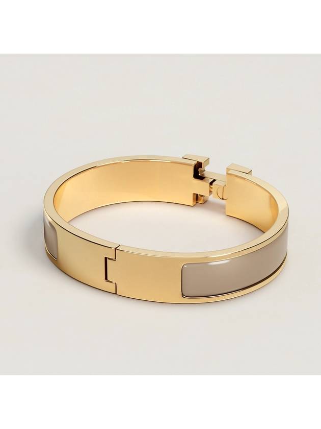 Clic H Bracelet Gold Marron Glace - HERMES - BALAAN 3