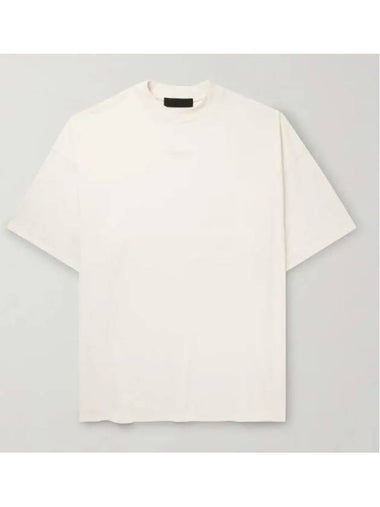 Minimal logo flock short sleeve t shirt cloud dancer - FEAR OF GOD ESSENTIALS - BALAAN 1