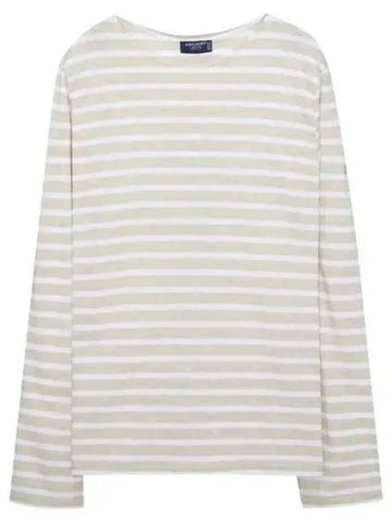 Minquiers Modern Stripe Long Sleeve T-Shirt Natural Neige - SAINT JAMES - BALAAN 1