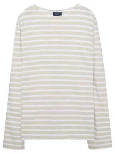 Minquiers Modern Stripe Long Sleeve T-Shirt Natural Neige - SAINT JAMES - BALAAN 1