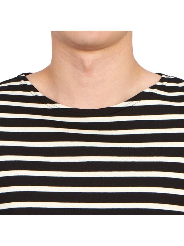 Minquiers Modern Stripe Long Sleeve T-Shirt Noir - SAINT JAMES - BALAAN 7