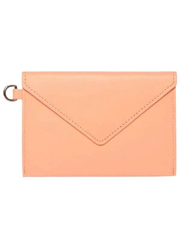 Neck Strap Envelope Leather Coin Wallet Peach - MAISON KITSUNE - BALAAN 2