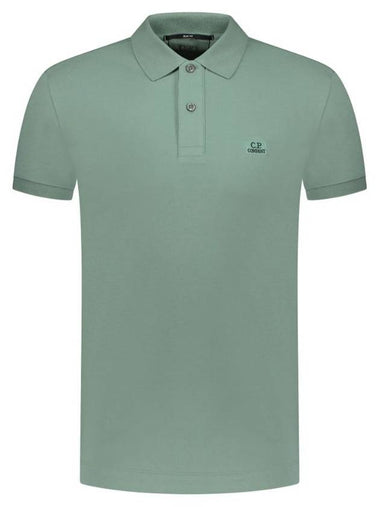 Stretch Piquet Slim Polo Shirt Green - CP COMPANY - BALAAN 1