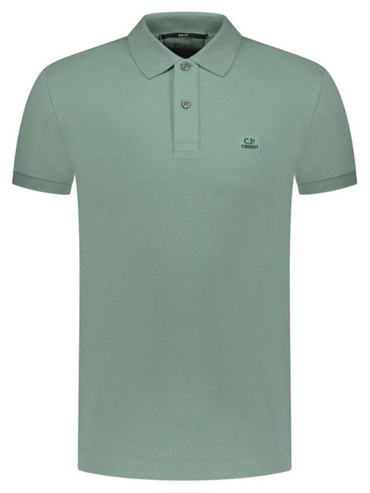 Stretch Piquet Slim Polo Shirt Green - CP COMPANY - BALAAN 1