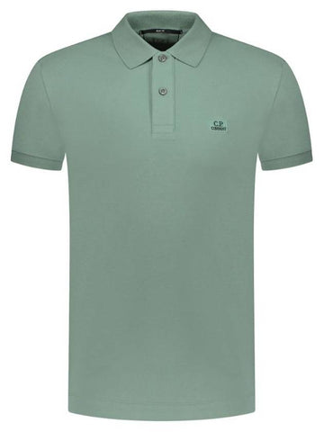 Stretch Piquet Slim Polo Shirt Green - CP COMPANY - BALAAN 1