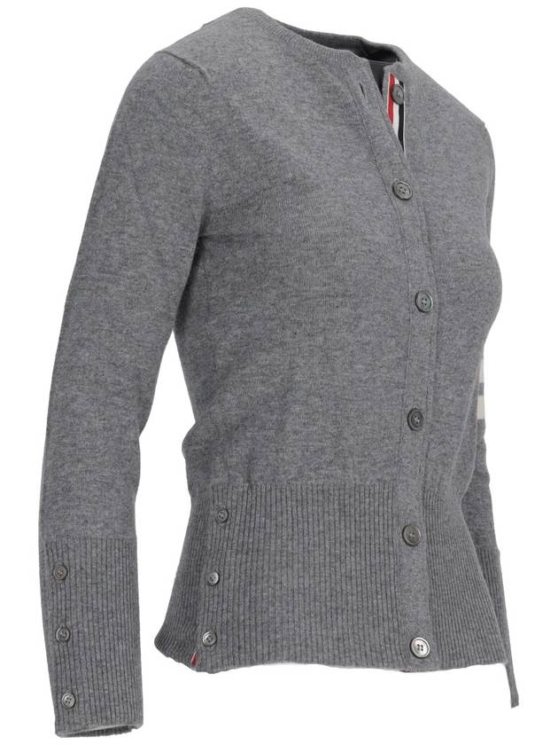 CLASSIC CREWNECK CARDIGAN W/ 4 BAR IN CASHMERE - THOM BROWNE - BALAAN 3