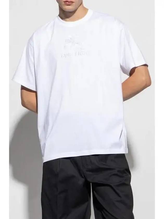 EKD Cotton Short Sleeve T-Shirt White - BURBERRY - BALAAN 4